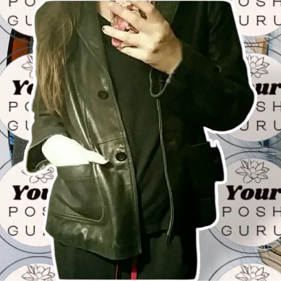 ❄️ Brandon Thomas ❄️ Vintage Supple Butter Leather Jacket 🖤 🧥❣ - Picture 1 of 9